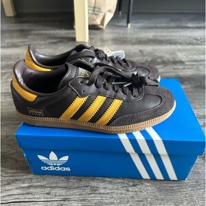 Adidas Samba OG Dark Brown, Preloved Yellow & Gum